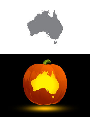 Australia Pumpkin Stencil