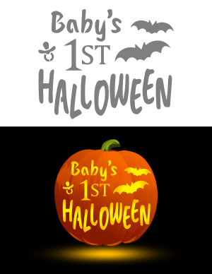 Babys 1st Halloween Pumpkin Stencil