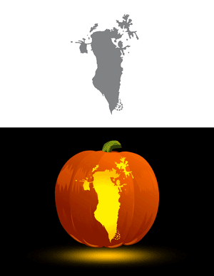 Bahrain Pumpkin Stencil