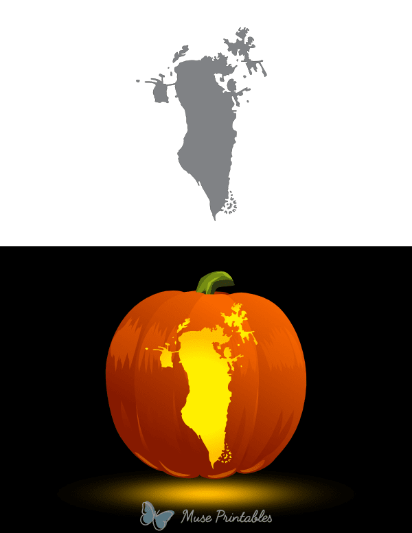 Bahrain Pumpkin Stencil