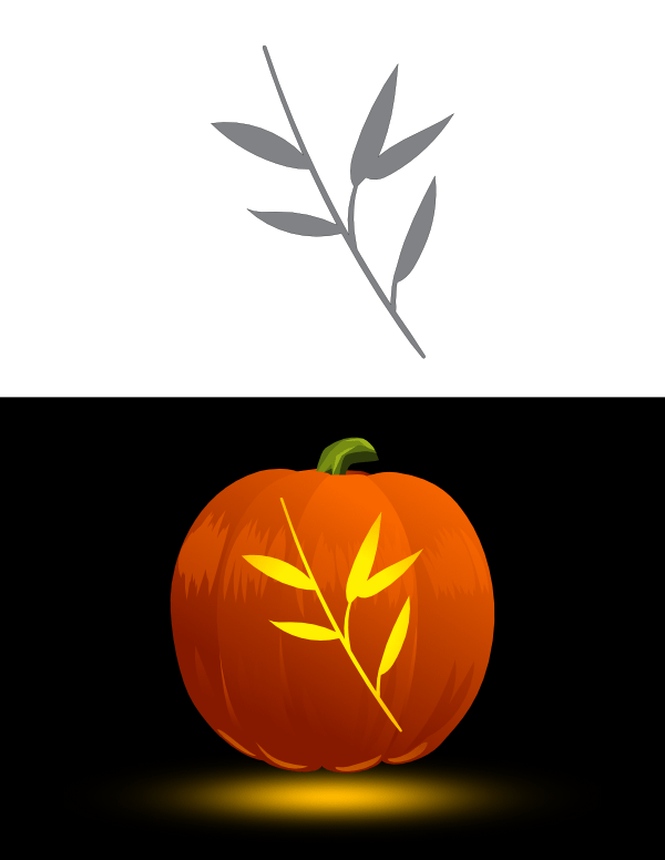 printable pumpkin carving patterns leaves