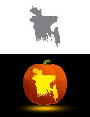 Bangladesh Pumpkin Stencil