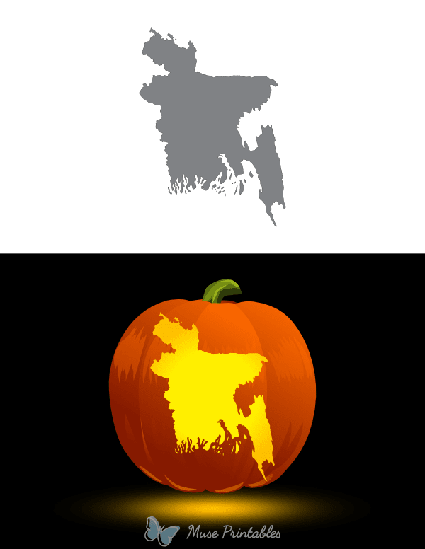 Bangladesh Pumpkin Stencil