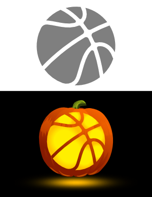 Basketball Pumpkin Stencil