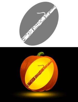 Bassoon Pumpkin Stencil