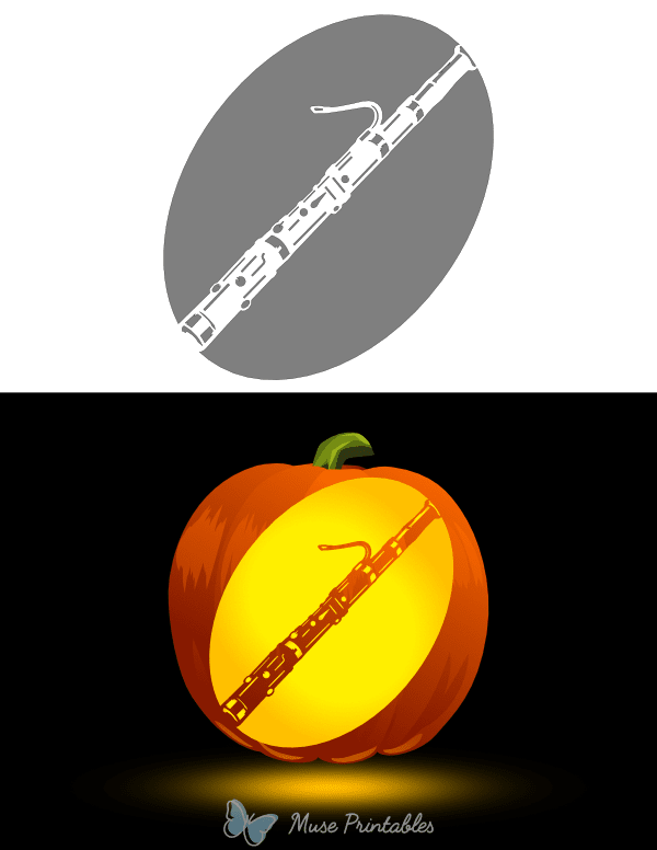 Bassoon Pumpkin Stencil