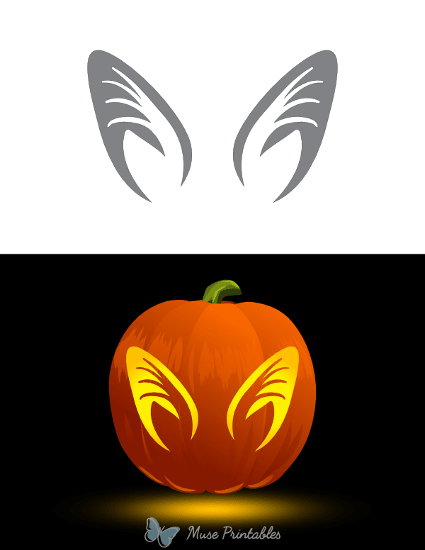Bat Ears Pumpkin Stencil