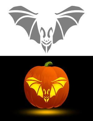 Bat Pumpkin Stencil