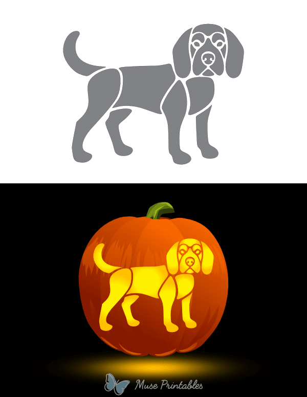 Beagle Pumpkin Stencil
