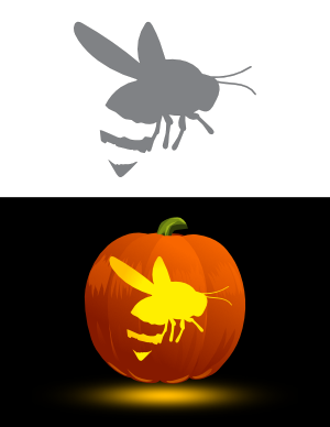 Bee Pumpkin Stencil