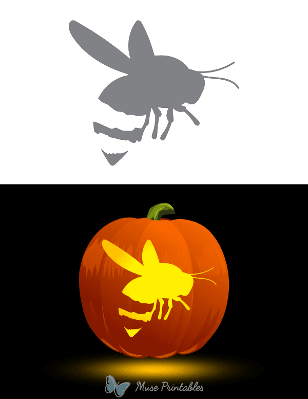 Bee Pumpkin Stencil