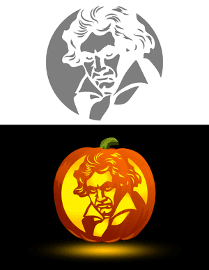 Beethoven Pumpkin Stencil