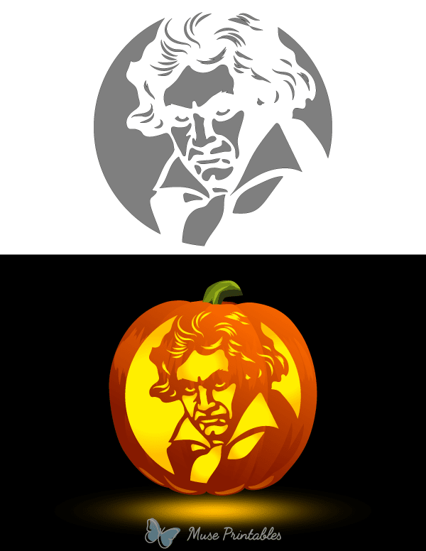 Beethoven Pumpkin Stencil