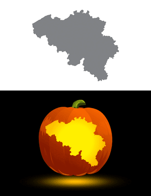 Belgium Pumpkin Stencil