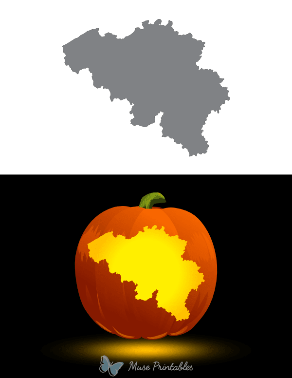 Belgium Pumpkin Stencil