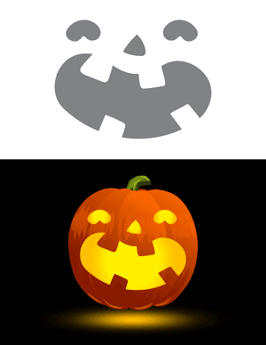 Big Toothy Grin Pumpkin Stencil
