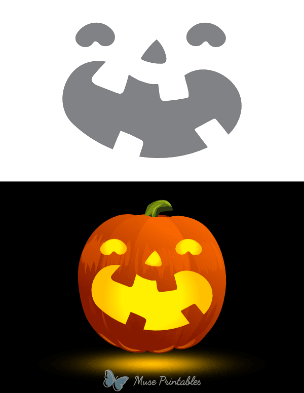 Big Toothy Grin Pumpkin Stencil