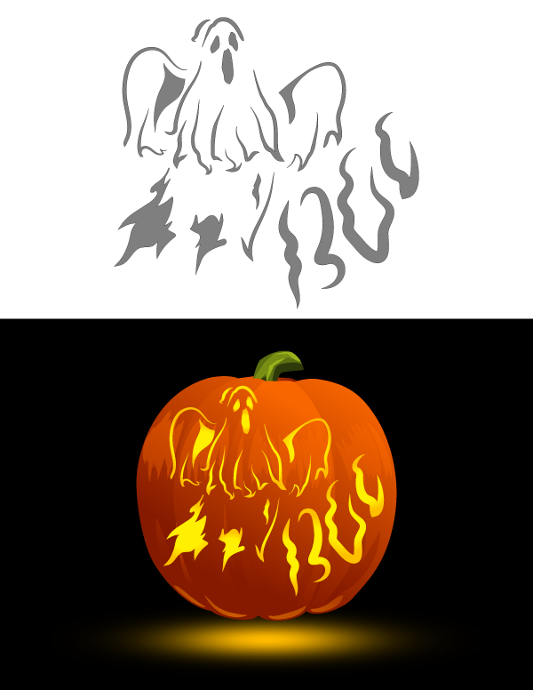 Boo Pumpkin Stencil