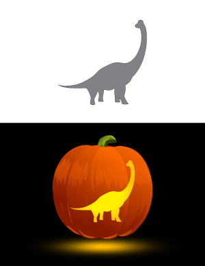 Brachiosaurus Pumpkin Stencil