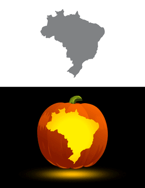 Brazil Pumpkin Stencil
