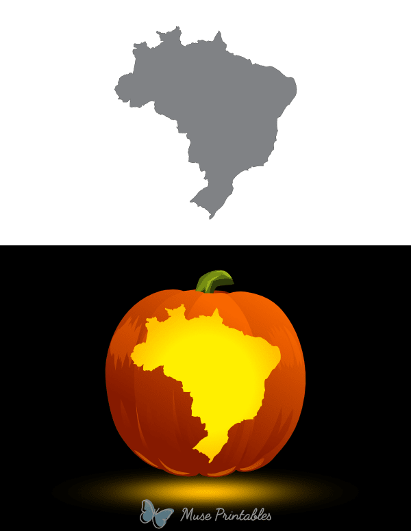 Brazil Pumpkin Stencil