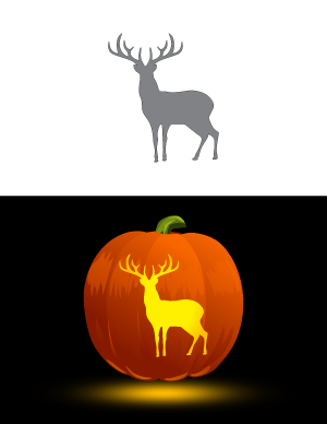 Buck Pumpkin Stencil