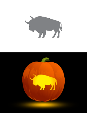 Buffalo Pumpkin Stencil