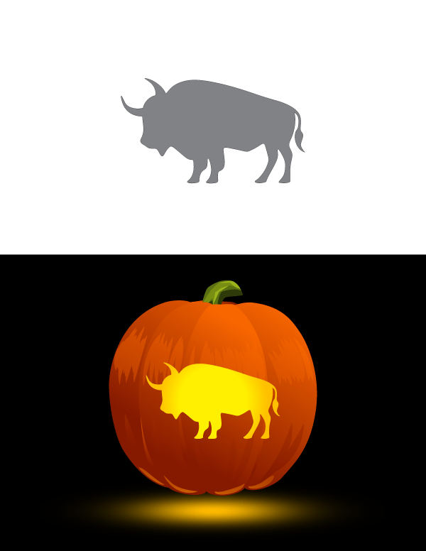 Buffalo Pumpkin Stencil