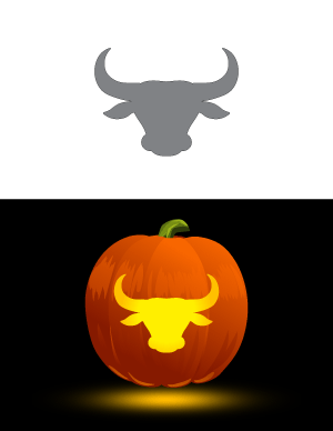 Bull Head Pumpkin Stencil