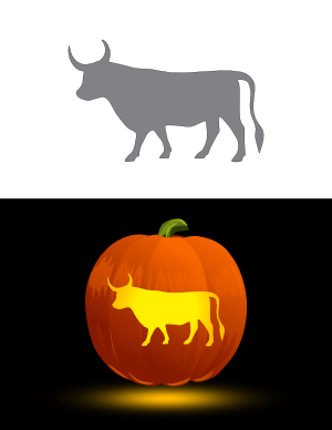 Bull Pumpkin Stencil