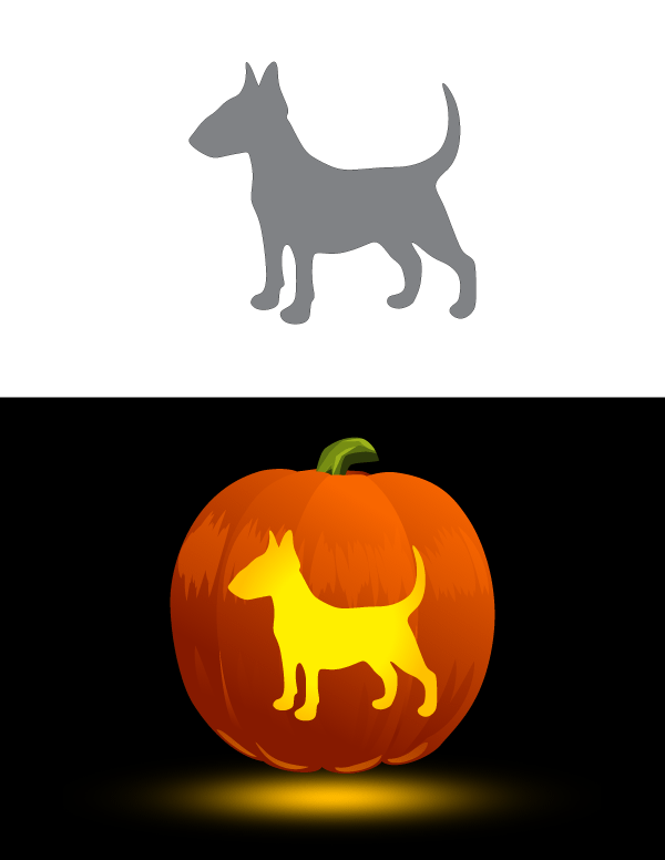 Bull Terrier Pumpkin Stencil