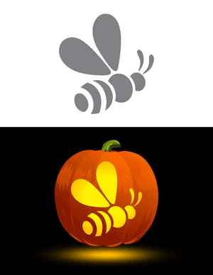 Bumble Bee Pumpkin Stencil