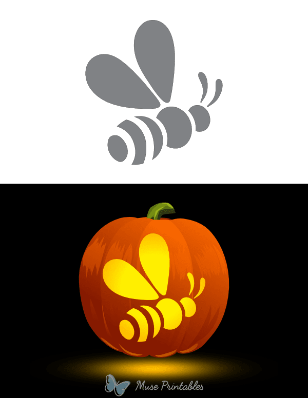 Bumble Bee Pumpkin Stencil