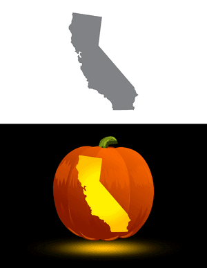 California Pumpkin Stencil