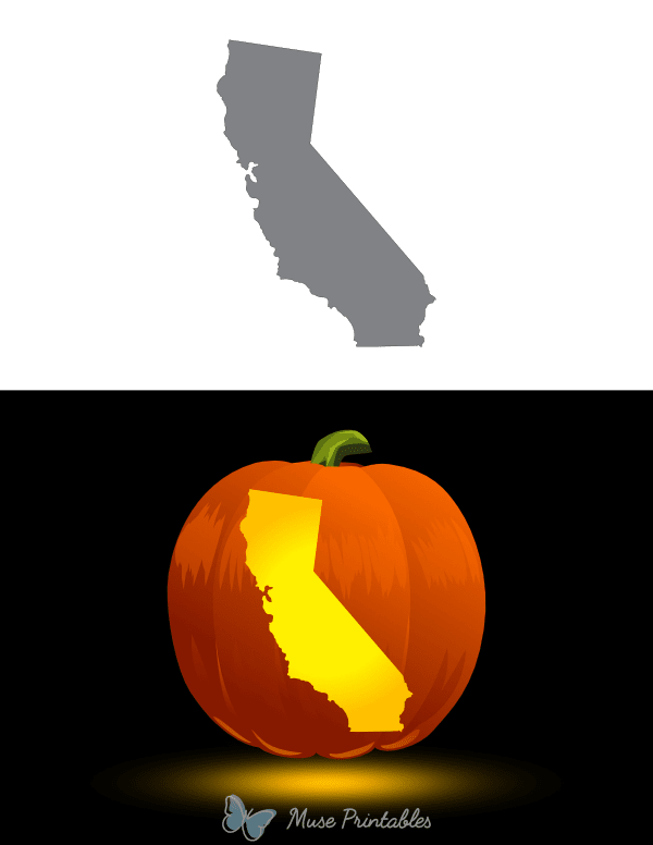 California Pumpkin Stencil