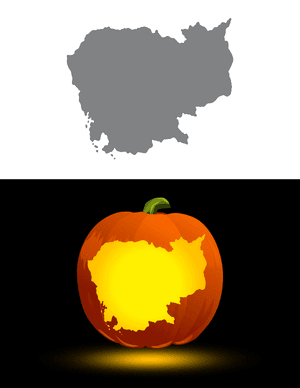 Cambodia Pumpkin Stencil