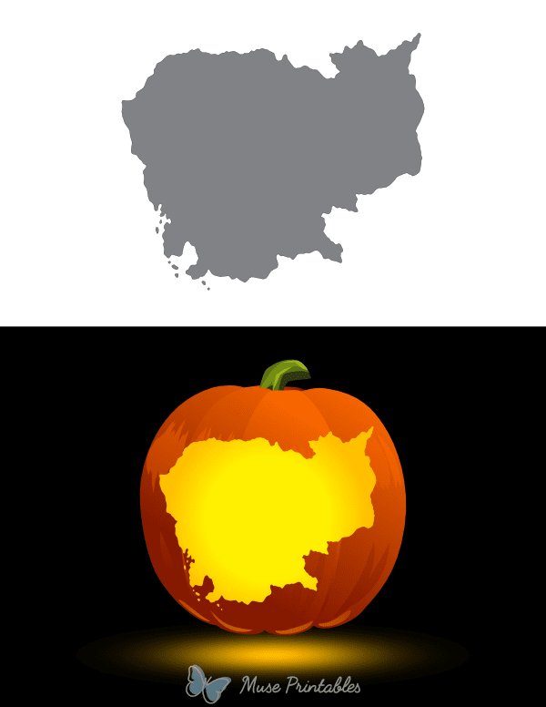 Cambodia Pumpkin Stencil