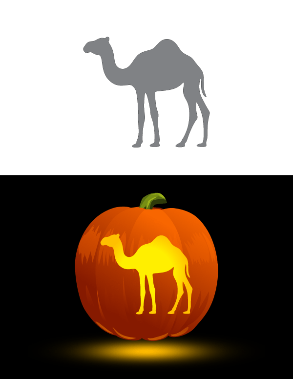 Camel Pumpkin Stencil