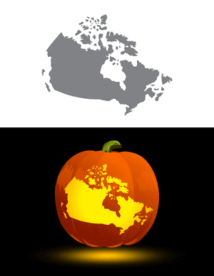 Canada Pumpkin Stencil