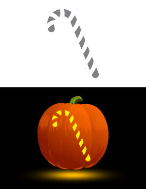 Candy Cane Pumpkin Stencil