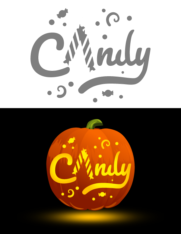 Candy Pumpkin Stencil