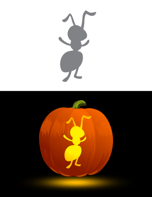 Cartoon Ant Pumpkin Stencil