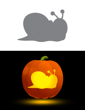 Cartoon Snail Pumpkin Stencil