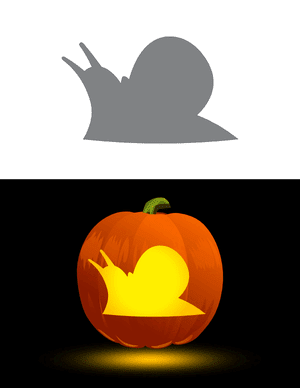 Cartoony Snail Pumpkin Stencil