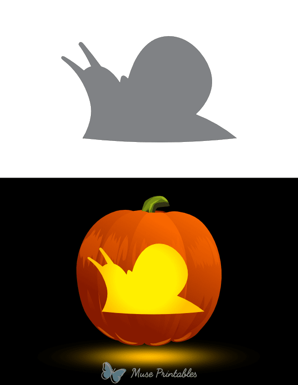 Cartoony Snail Pumpkin Stencil