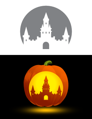Castle Pumpkin Stencil