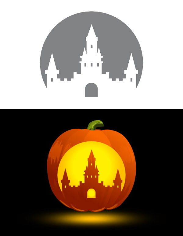 Cinderella Castle Pumpkin Carving