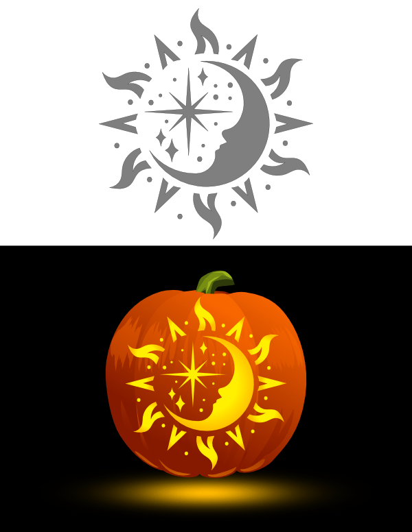 Celestial Pumpkin Stencil