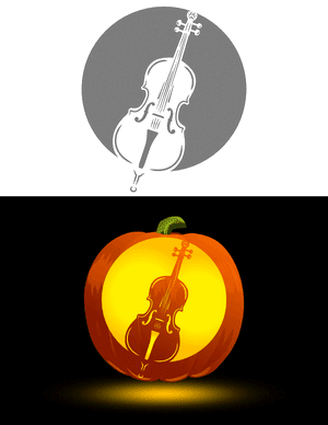 Cello Pumpkin Stencil