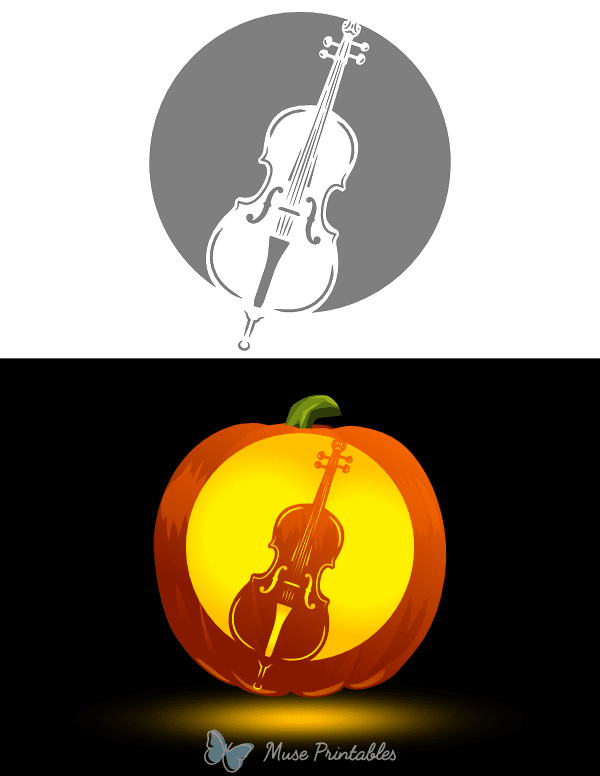 Cello Pumpkin Stencil